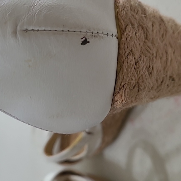 Kenneth Cole Reaction white wedge espadrilles sandals size 10 - Picture 8 of 14